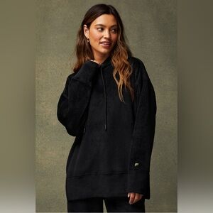 Fabletics Cozy Cord Oversized Hoodie Black Size Large 🖤